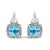 Discover the enchantment of the sterling silver cushion-cut blue topaz and diamond accent geometric dangle earrings, where...