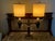 Antique Chapman Manufacturing Company Mid Century Modern Two light desk or table lamp. Review the photos, all parts...