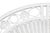 A pair of white twin size bamboo and rattan headboards. Arched frames of wicker woven rattan are decorated at the outer...