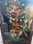Wood Extra Large Castilian Imports Antique Painting on Wood With Birds and Flowers (70 X 38 X 1.1 Inches) For Sale - Image 7 of 12