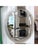 Silver Oval Glass Mirror, 1980s For Sale - Image 8 of 8