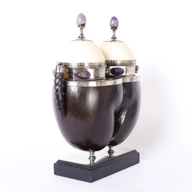 English Mid Century Coco De Mer Tea Caddy by Anthony Redmile For Sale - Image 3 of 11