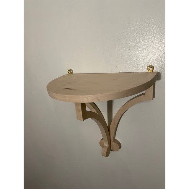 Contemporary Irwin and Lane Demilune Natural Wood Wall Bracket Chairish