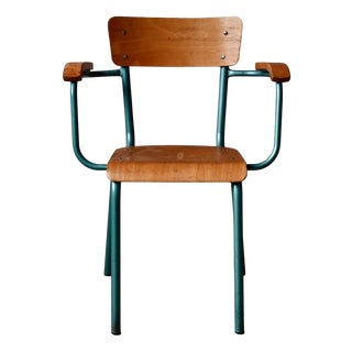 Vintage French Tubular Office Chair, 1960s For Sale
