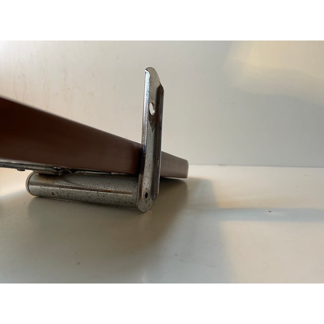 Metal Mid-Century Wall Mounted Nightstand in Faux Wood, 1970s For Sale - Image 7 of 11