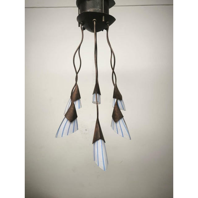 6-Light Chandelier Lamp International, 1990s, in Flawless conditions. Designed 1990 to 1999 This piece has an attribution...