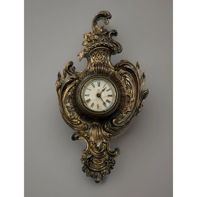 Antique Ansonia Miniature Cartel Novelty Wall Clock For Sale In Los Angeles - Image 6 of 8