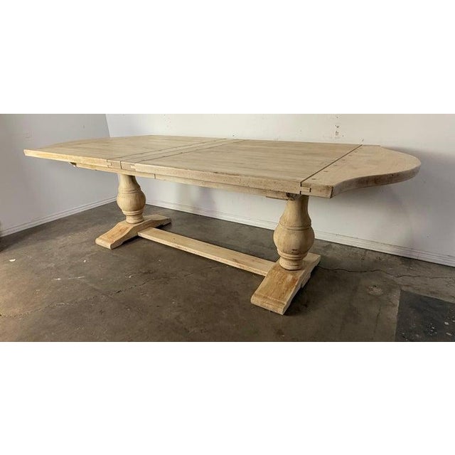 Spanish Style Refractory Table W/ Leaf Extension C. 1930's For Sale In Los Angeles - Image 6 of 18