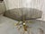 Modern 1980s Mastercraft Style Brass, Burl, & Smoked Glass Dining Table For Sale - Image 3 of 13