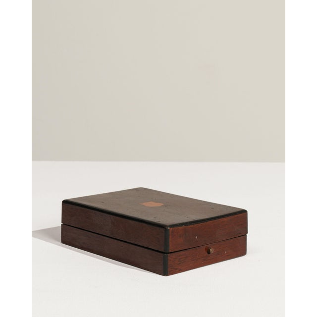 Brown Early 20th Century France Brown Wood Box For Sale - Image 8 of 18