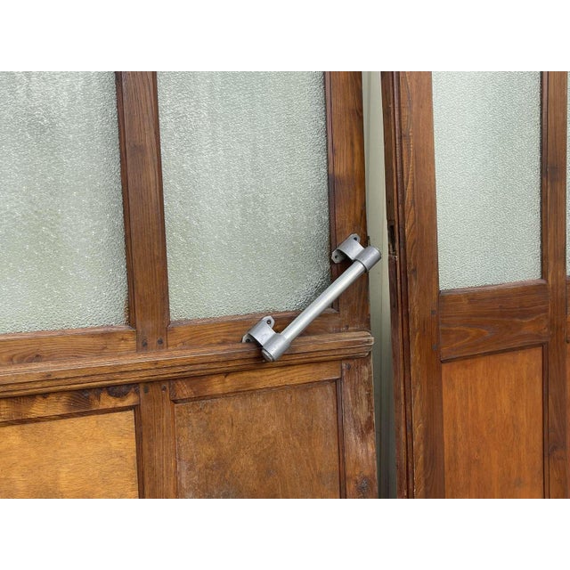 Bistro Partition in Chestnut and Plywood Panels, 1930s For Sale - Image 9 of 18