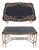 Regency Style Black & Gold Painted Iron Base Tray Table For Sale