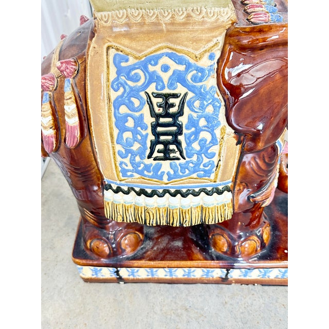Vintage Elephant Garden Stools-a Pair For Sale In New Orleans - Image 6 of 10