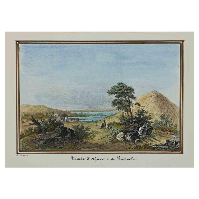 Various Artists, Tombs of Ajax and Patroclus, Lithograph, 1862 For Sale