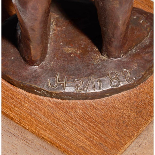 ”The Waitress” 1982 Bronze by Noted California Artist Jorjana Holden For Sale - Image 11 of 15