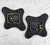 Mid-Century Asian Black Chalkware Amoebic Wall Hanging Sculptures - A Pair For Sale - Image 4 of 10