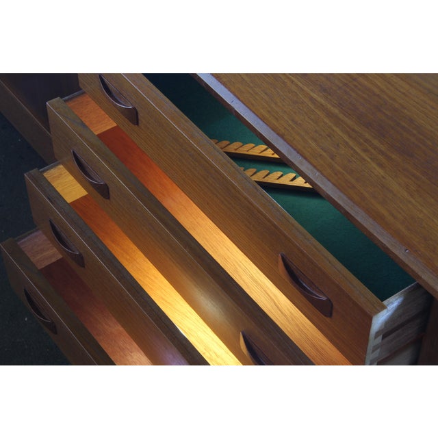Brown Mid-Century Modern Teak Sideboard from Clausen & Søn, Denmark, 1960s For Sale - Image 8 of 18