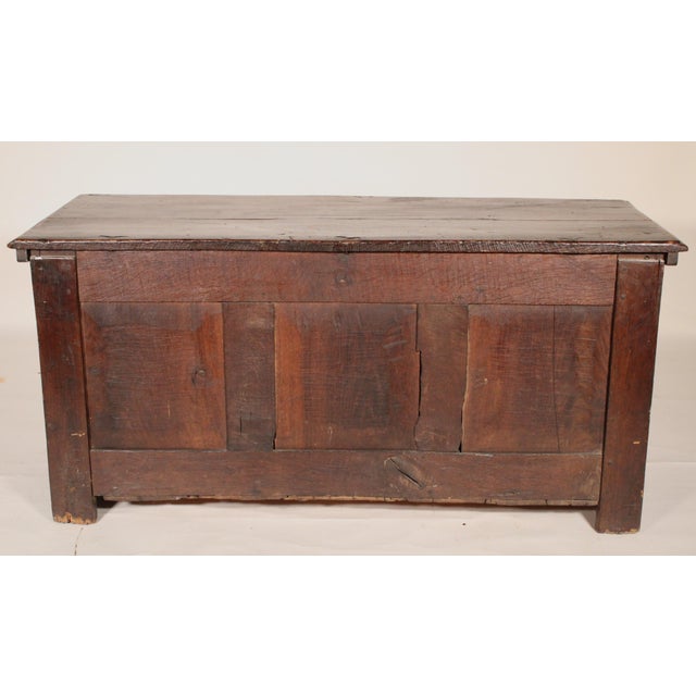 18th Century English Oak Trunk For Sale - Image 10 of 10