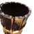 Black Amethyst Fluted Deco Nod to Brutalist Vintage “ Bamboo” Vase For Sale
