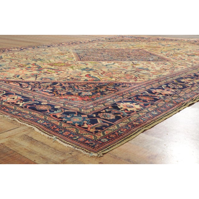 Antique Persian Mahal Rug - 11'02 X 14'02 For Sale In Dallas - Image 6 of 9