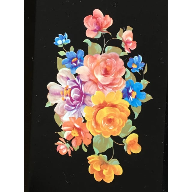 Antique American Painted Decorated Tole Tray in Black and Gold For Sale In New York - Image 6 of 8