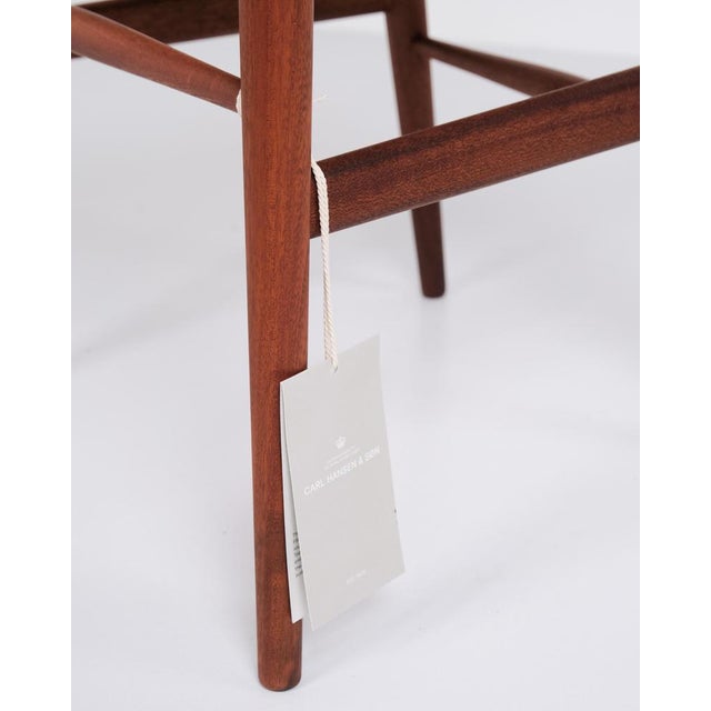 Wood Model CH24 Wishbone Chairs in Mahogany and Wicker by Hans J. Wegner for Carl Hansen & Søn, 1990s, Set of 4 For Sale - Image 7 of 13