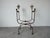 Vintage Italian Wrought Iron Savonarola Chair With Brass Fleur-De-Lis Finials For Sale - Image 4 of 12