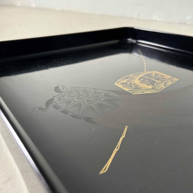 ​Urushi Lacquer Minogame Tray, 1890s For Sale - Image 6 of 14