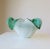 Italian Murano Art Glass Bowl With Green Leaf Design For Sale - Image 9 of 11