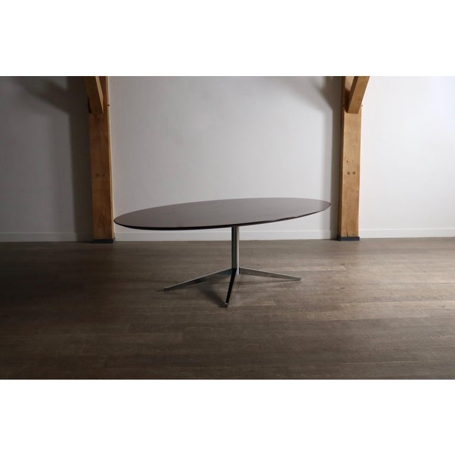 Brown Large Vintage Dining Table in Walnut by Florence Knoll Bassett for Knoll International, 1960s For Sale - Image 8 of 8