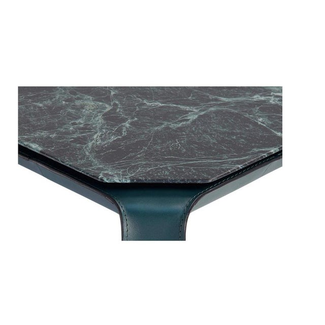 Cab Tab Dining Table in Saddle Leather & Marble from Mario Bellini For Sale - Image 6 of 8