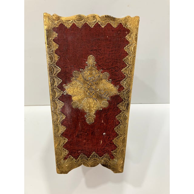 Italian 1950s Florentine Waste Basket For Sale - Image 3 of 6