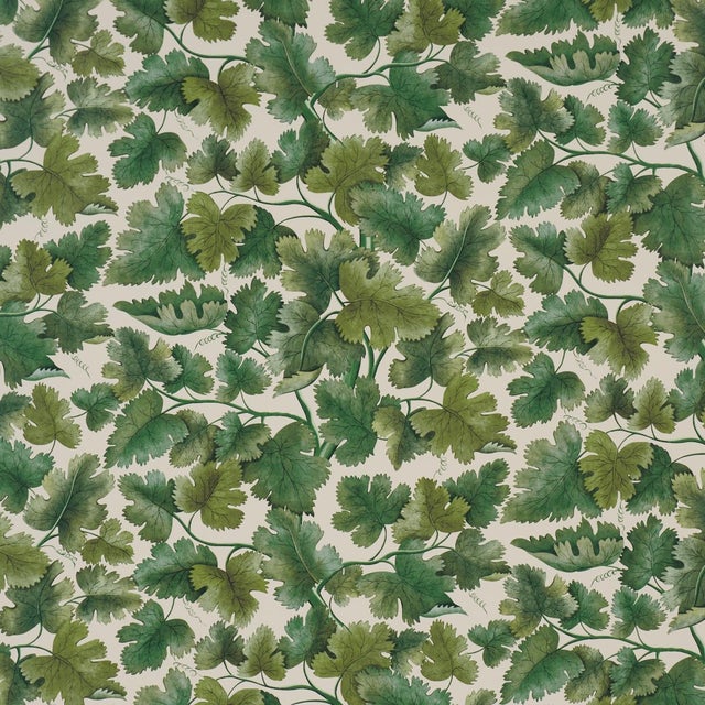 2020s Schumacher Edinburgh Vine Wallcovering In Moss For Sale - Image 5 of 5