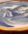 Late 20th Century Vintage Blue White Swirl Pottery Gold Rim Trivet For Sale - Image 5 of 8