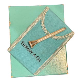 1990's Tiffany & Co Sterling Silver Golf Tee With Original Box For Sale