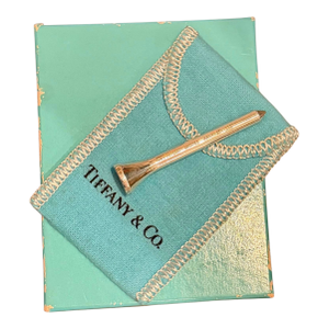 1990's Tiffany & Co Sterling Silver Golf Tee With Original Box
