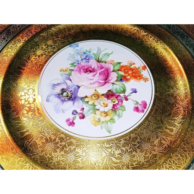 1920s Gilt and Silver Bavarian Charger Plates- Set of 4 For Sale In West Palm - Image 6 of 11