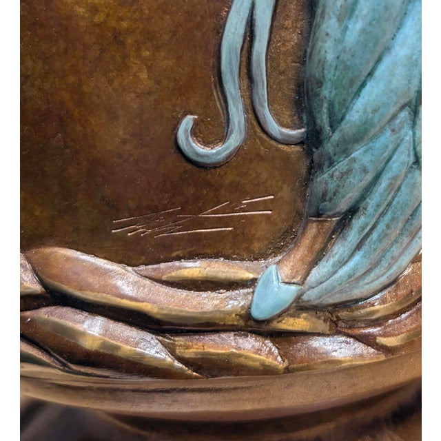 1980s Erté, Fantasy, Cold Painted Bronze Vase, Signed Edition of 275, Art Deco, 1985 For Sale - Image 5 of 7