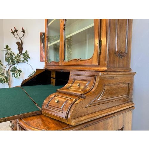 Baroque Antique Display Cabinet in Walnut, 1780s For Sale - Image 3 of 18
