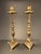 Mid-Century Modern Pair of Brass Mid Century Candlesticks With Triangular Base For Sale - Image 3 of 7