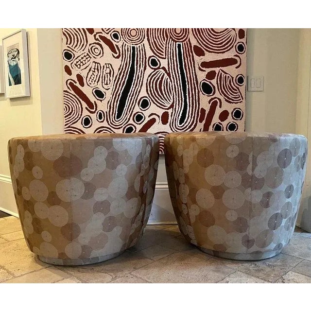 Directional Early 21st Century Nautilus Swivel Club Chairs attributed to Directional - A Pair For Sale - Image 4 of 12