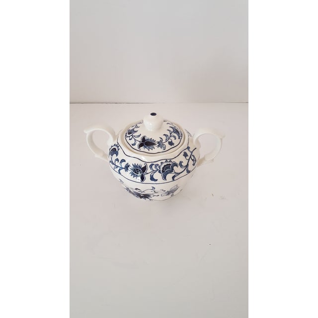 Vintage Nikko Japan Double Phoenix Ming Tree Blue Pattern Six Piece Set For Sale - Image 11 of 13