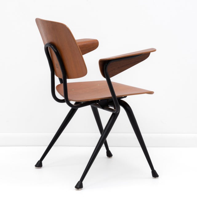 Brunswick Co. Walnut Brunswick Walnut Plywood Armchairs After Eames DCM Jean Prouvé - A Set of Four For Sale - Image 4 of 18