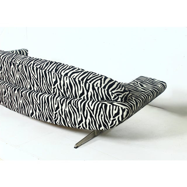 Curved Capri Three-Seat Sofa with Zebra Upholstery from Johannes Andersen, 1965 For Sale - Image 14 of 15