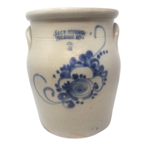 Fort Edwards N. Y. Stoneware Ovoid Shaped Crock