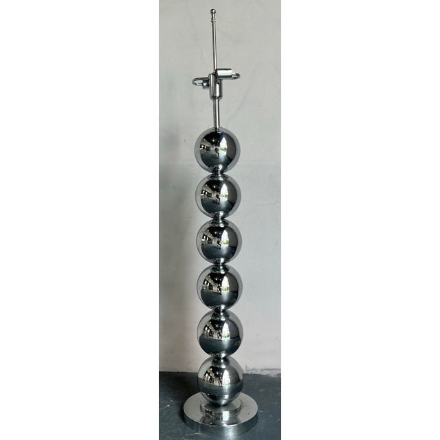 Vintage Boho Chrome Floor Lamp After Kovacs For Sale - Image 11 of 12