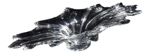 Large Murano Crystal Glass Centerpiece Bowl, 1980s