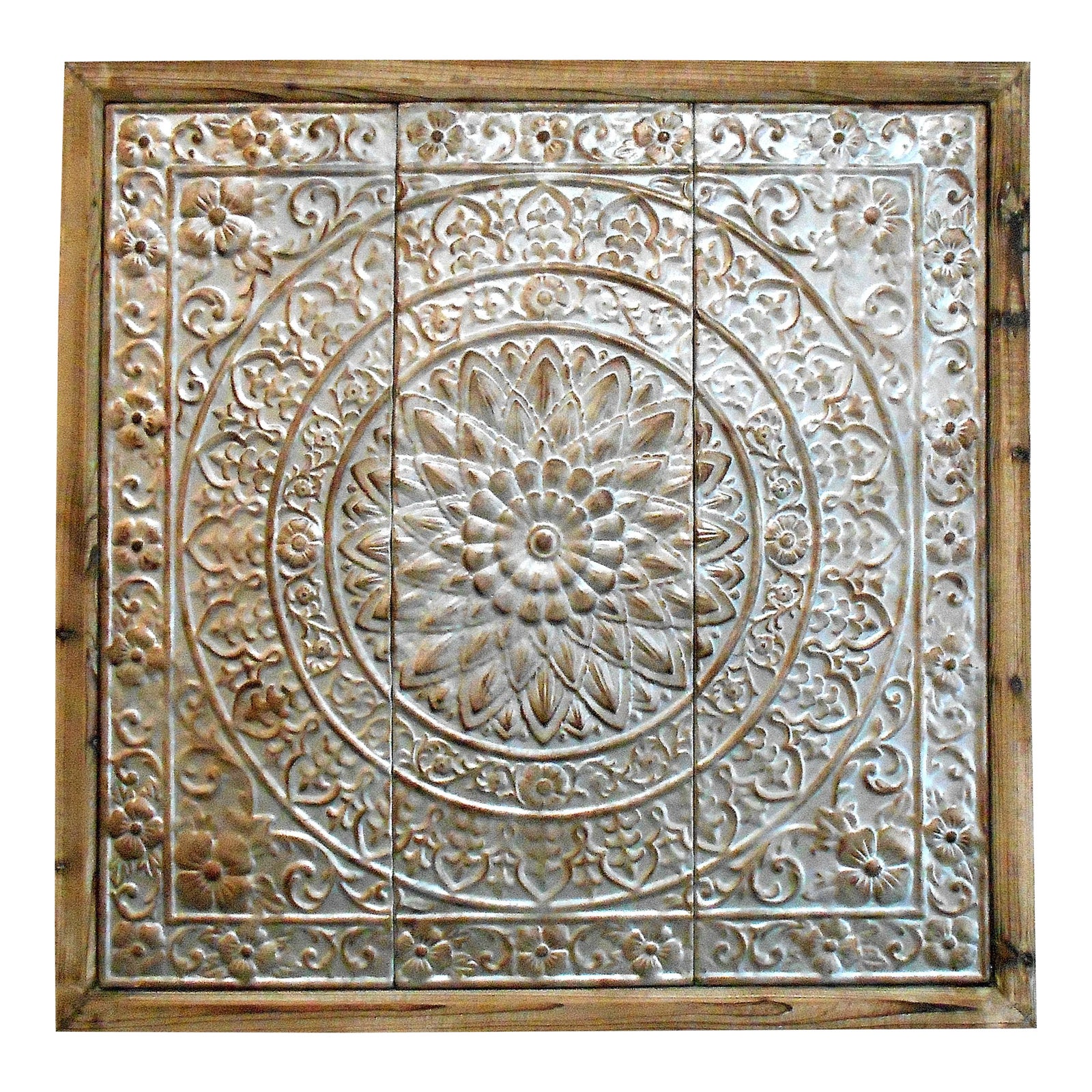 Vintage Punched Tin Ceiling Tile Wall Art Chairish