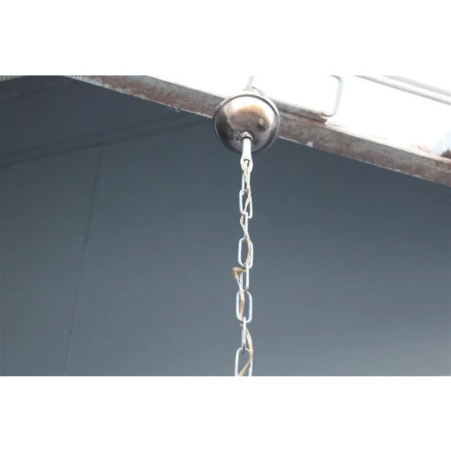 Italian Round Lantern in Murano Glass and Burnished Brass, 1950s For Sale - Image 4 of 8