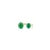 Green Genuine Emerald Toi Et Moi Open Ring in 14k Yellow Gold Size 7 For Sale - Image 8 of 14
